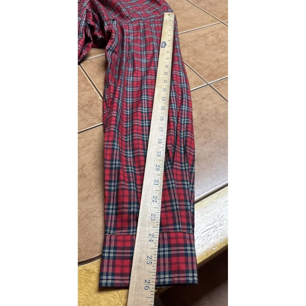 Vintage Ralph Lauren Red Tartan‎ Plaid Shirt Mens Sz Medium Pony Button Down